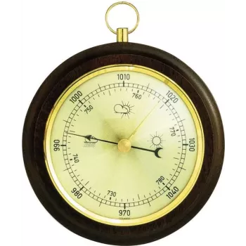 TFA Dostmann Analoges Wandbarometer 29.4001, Holzgehäuse, 960-1060 hPa