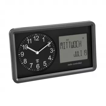 TFA Dostmann 60.3552.01 Funkwanduhr Schwarz
