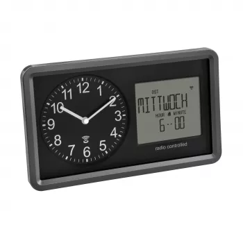 TFA Dostmann 60.3552.01 Funkwanduhr Schwarz