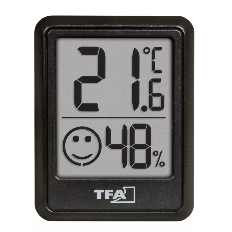 TFA Dostmann Digitales Thermo-Hygrometer Schwarz 30.5060.01.03