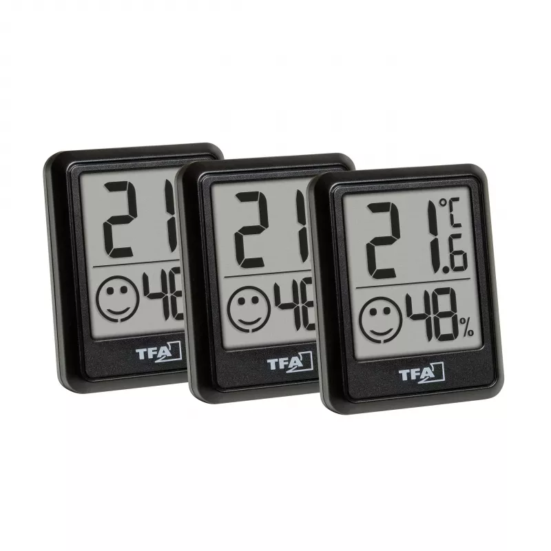TFA Dostmann Digitales Thermo-Hygrometer Schwarz 30.5060.01.03