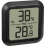 TFA Dostmann Digitales Thermo-Hygrometer zum Einbau, Schwarz 30.5061.01