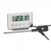 TFA Dostmann 30.1033 Digitalthermometer mit Min/Max-Speicher, Weiß/Silber