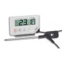 TFA Dostmann 30.1033 Digitalthermometer mit Min/Max-Speicher, Weiß/Silber