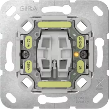 GIRA Taster 313600 mit roter LED-Anzeige, Unterputz-Montage