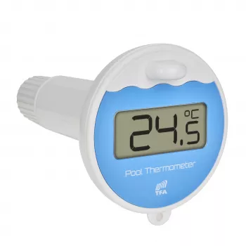 TFA Dostmann TFA.me Smart Pool Thermometer Starter-Set mit WLAN-Gateway und schwimmendem Pool-Sensor, Weiß 35.8110.02