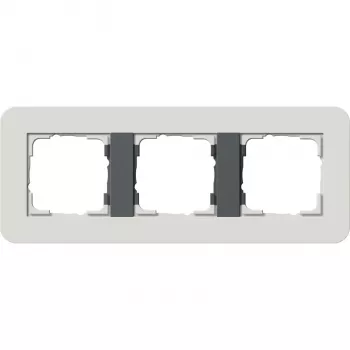 Gira System 55 Abdeckrahmen 3-fach Hellgrau/Anthrazit 0213421