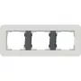 Gira System 55 Abdeckrahmen 3-fach Hellgrau/Anthrazit 0213421