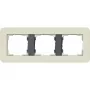 Gira System 55 Abdeckrahmen 3-fach Sand/Anthrazit 0213427