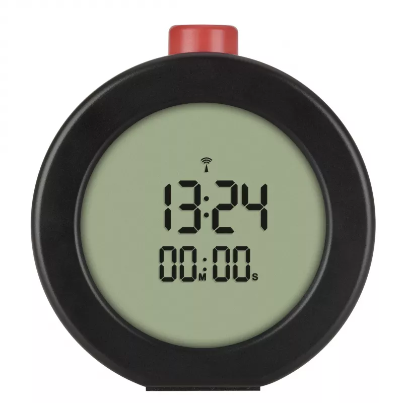 TFA Dostmann 60.2569.01 Funkwecker, großes Display, Timer, Schwarz/Rot