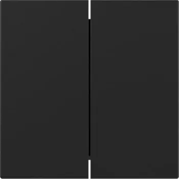 Gira System 55 Wippabdeckung, 2-fach, gerade, Schwarz Matt 3495005