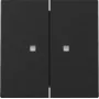 Gira System 55 Wippabdeckung, 2-fach, für Steuerfunktion, Schwarz Matt 3631005