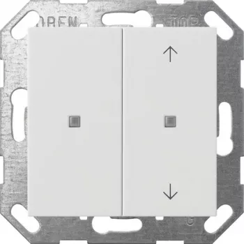 Gira KNX 2-fach Wippschalter mit Pfeilen, Reinweiß 517503