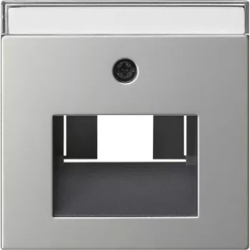 Gira System 55 Abdeckplatte für UAE/IAE- und Netzwerkdosen, Edelstahl gebürstet 0284600