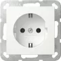 Gira System 55 Schuko-Steckdose mit Klappdeckel, Reinweiß 418003