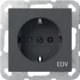Gira System 55 Schuko Steckdose mit EDV-Aufdruck, 16 A, Reinweiß Glänzend 445828