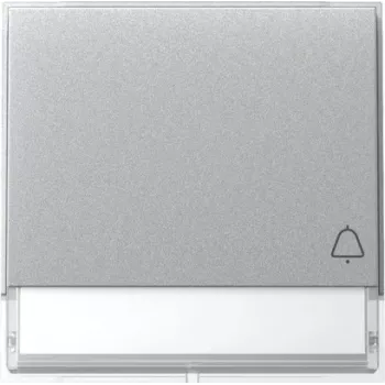 GIRA TX44 Wippe mit Glockensymbol und Beschriftungsfeld, Aluminium 367365