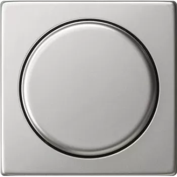 Gira System 55 Abdeckplatte mit Drehknopf für Dimmer und Potentiometer, Edelstahl 0650600