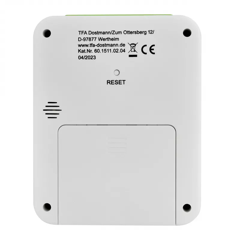 TFA Dostmann Funkwecker 60.1511.02 Weiß mit Leuchtzeigern