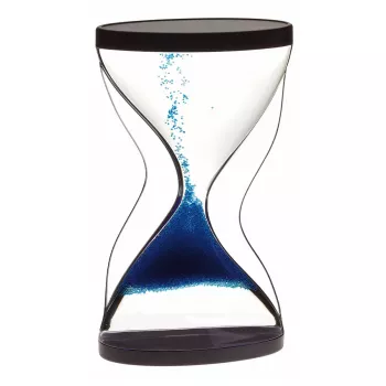 TFA Dostmann 3-Minuten Sanduhr Blau, Mechanische Sanduhr, Glas 18.6008.06
