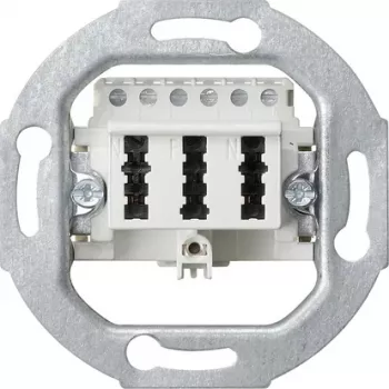 Gira 003302 TAE Anschlussdose TAE 3x6 NFN Einsatz Weiß
