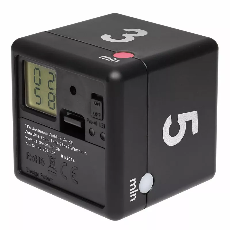 TFA Dostmann 38.2040.01 Digitaler Küchentimer Schwarz-Weiß