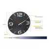 TFA Dostmann Design Funk-Wanduhr Contour, Schwarz/Weiß (60.3536.10)