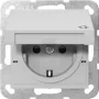 Gira System 55 SCHUKO Steckdose mit Klappdeckel, Grau 4414015