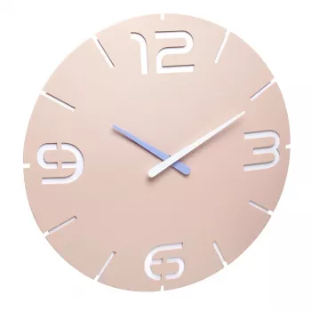 TFA Dostmann Design Funk-Wanduhr Contour, Altrosa/Weiß (60.3536.16)