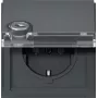 GIRA 446767 SCHUKO Steckdose mit Schlüsselschloss, Einzelschließung, 16 A, 250 V, Unterputz, Thermoplast