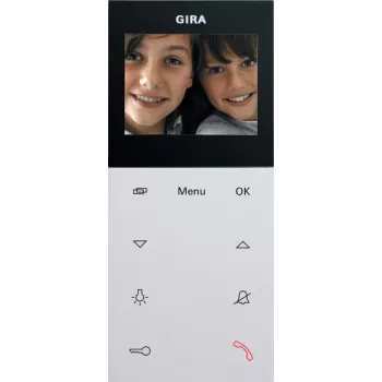 Gira 123927 Video-Innenstation AP Plus System 55 Reinweiß Matt