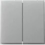 Gira TX_44 2-fach Wippabdeckung, gerade, Aluminium 349565