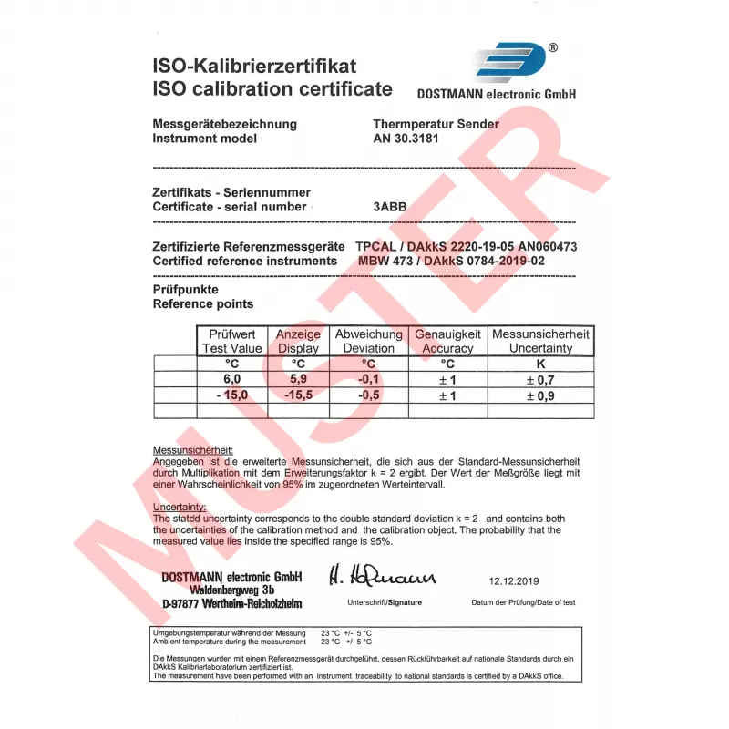 TFA Dostmann 30.3181.K Funk-Thermosensor 868 MHz