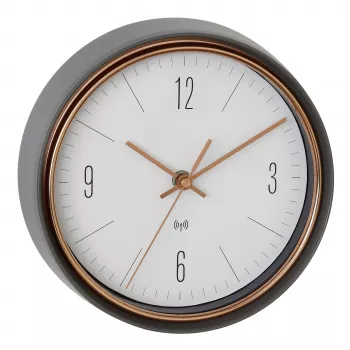TFA Dostmann 60.3547.10 Funk-Wanduhr 22,3 cm Grau Kupfer