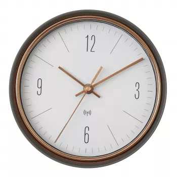 TFA Dostmann 60.3547.10 Funk-Wanduhr 22,3 cm Grau Kupfer