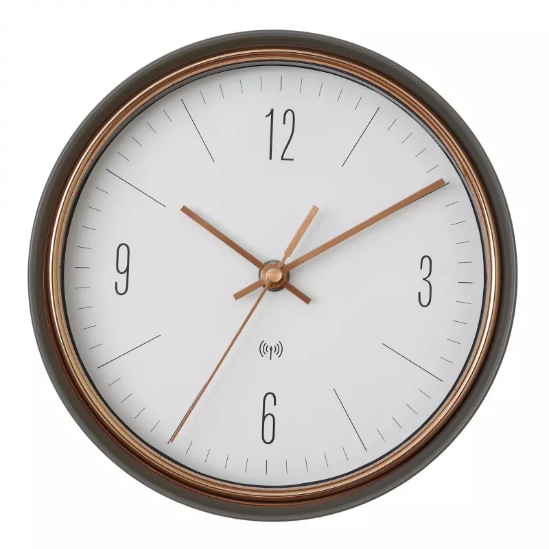 TFA Dostmann 60.3547.10 Funk-Wanduhr 22,3 cm Grau Kupfer