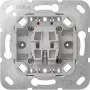 GIRA 387000 Wipptaster-Einsatz mit Neutralleiterklemme, 1x NO, 250 V, 10 A, ohne Krallen