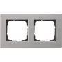 Gira E2 Abdeckrahmen 2-fach flach Edelstahl 0212335