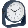 TFA Dostmann 60.1042.06 Blauer analoger Quarz-Tischwecker mit schleichendem Sekundenzeiger