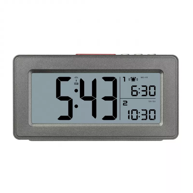 TFA Dostmann 60.2563.10 Funkwecker, Dual-Alarm, Anthrazit
