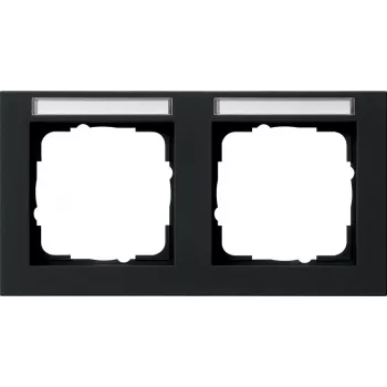 Gira Abdeckrahmen 2-fach horizontal schwarz System 55 (109209)