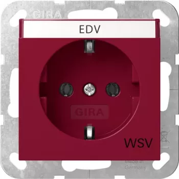 Gira 4457108 SCHUKO-Steckdose mit Klappdeckel, System 55, Reinweiß glänzend