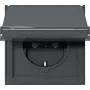 Gira TX_44 Schuko-Steckdose mit Klappdeckel und Beschriftungsfeld, Anthrazit 441067