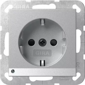 GIRA 417026 SCHUKO-Steckdose mit LED-Orientierungslicht, System 55