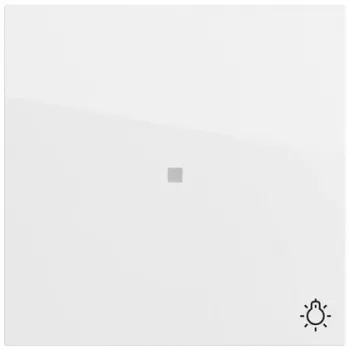 Gira Wippe mit Lichtsymbol, Reinweiß, Symmetrische Beleuchtung 367470