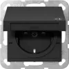 Gira SCHUKO Steckdose mit Klappdeckel und Zylinderschloss, System 55, reinweiß 4414005