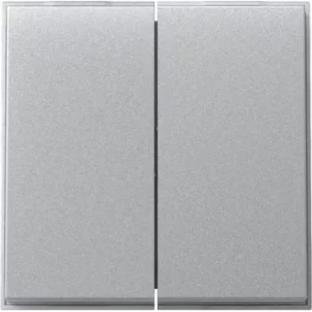 Gira TX44 2-fach Wippabdeckung, Aluminium 329565