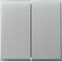 Gira TX44 2-fach Wippabdeckung, Aluminium 329565