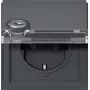 GIRA 456967 SCHUKO-Steckdose mit gleichschließendem Zylinderschloss, Reinweiß Glänzend