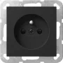Gira 4485005 Schuko-Steckdose mit Schutzkontakt und integriertem Shutter, System 55, Reinweiß